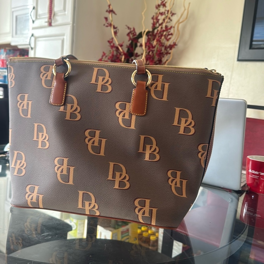 Dooney and Bourke monogram DB zipper tote